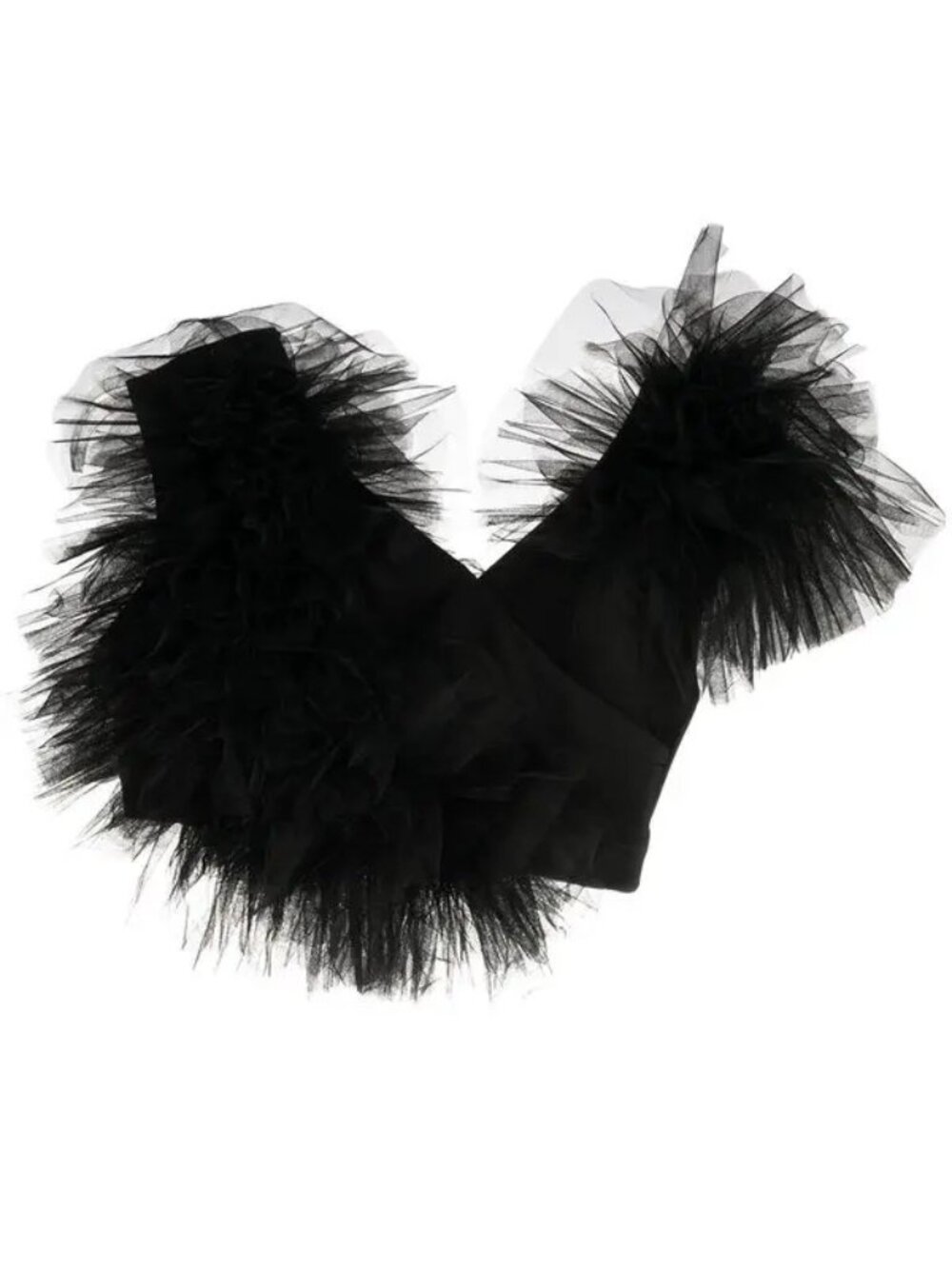 Black mesh cropped top from LOULOU